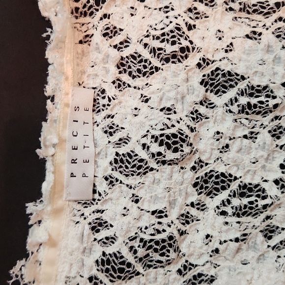 Precis Petite vintage all lace blouse with lace ruffle neckline - Picture 3 of 7